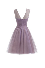 Sweetheart Tulle Homecoming Dresses A Line Scoop Short Prom Dress